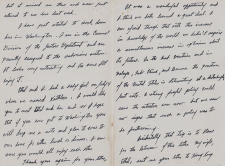 Lot #145 Robert F. Kennedy Typed Letter Signed on His New Justice Department Post and His 1951 Overseas Trip with John F. Kennedy - 