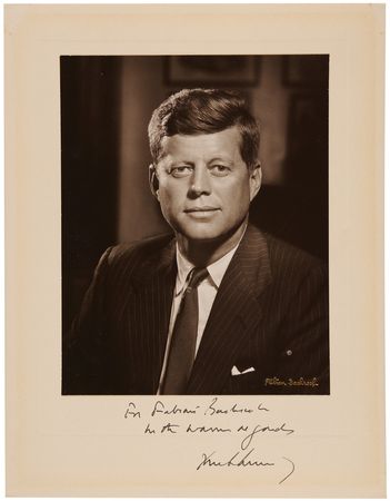 Lot #13 John F. Kennedy Signed Photograph to His