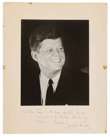 Lot #10 Jacqueline Kennedy Signed Photograph and