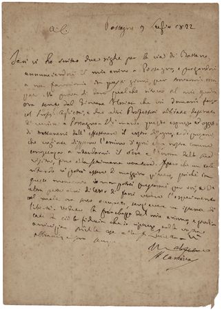 Lot #436 Antonio Canova Autograph Letter Signed