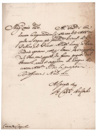 Lot #199 Pope Innocent XI Autograph Letter Signed