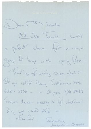 Lot #73 Jacqueline Kennedy Autograph Letter Signed
