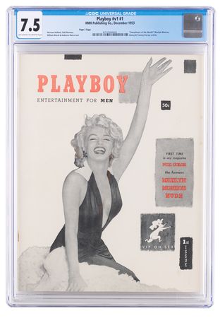 Lot #642. Marilyn Monroe: Playboy #1 - An Iconic Issue of the Men's Magazine - CGC VF- 7.5