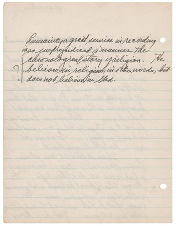 Lot #538 Leonard Bernstein Twice-Signed Autograph Manuscript on Religion: 