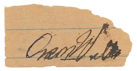 Lot #674 Orson Welles Signature - Image 1