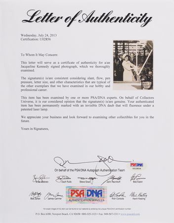 Lot #74 Jacqueline Kennedy Signed Photograph - Image 2