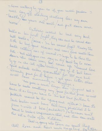 Lot #480 Ernest Hemingway Autograph Letter Signed to His Wife, Mary: 