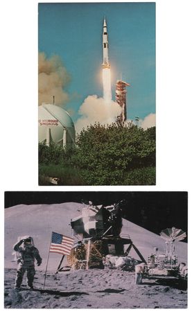 Lot #409 Jim Irwin (2) Signed Postcards - Image 2