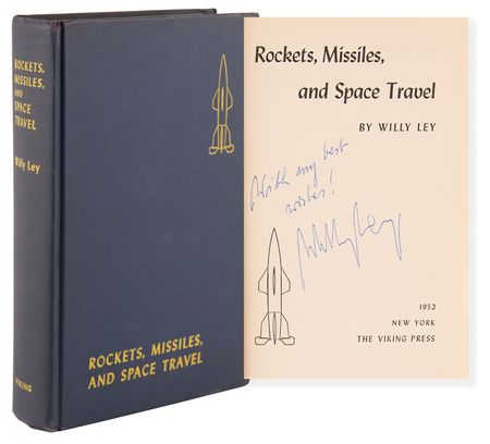 Lot #511 Willy Ley Signed Book - Rockets, Missiles, and Space Travel - Image 1