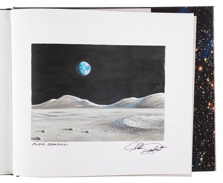 Lot #393 Alan Bean and Space Artists Signed Book - The Beauty of Space, with (5) Signed Prints - Image 4