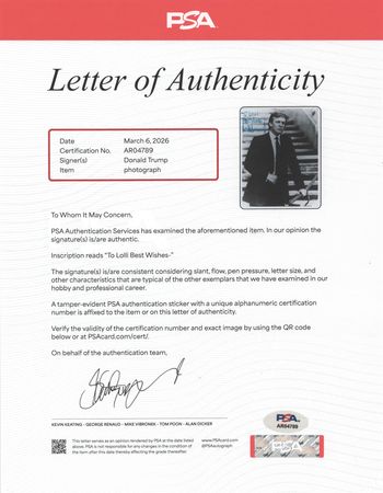 Lot #126 Donald Trump Signed Photograph - Image 2