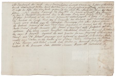 Lot #516 Sir Walter Scott Document Signed - Image 1