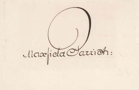 Lot #446 Maxfield Parrish Signature