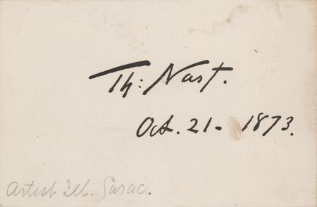 Lot #445 Thomas Nast Signature