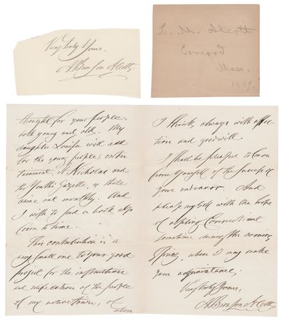 Lot #493 Louisa May and Amos Bronson Alcott (3)