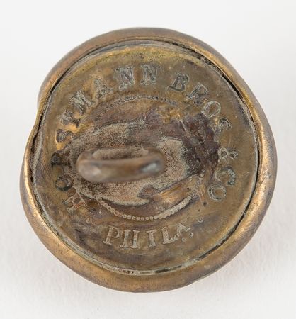 Lot #308 Battle of the Little Bighorn Brass Button - Image 2