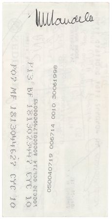 Lot #225 Nelson Mandela Signed Check