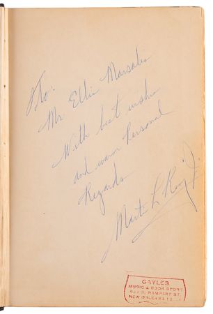 Lot #215 Martin Luther King, Jr. Signed Book - Stride Toward Freedom - Presented to the Owner of the Marsalis Mansion Motel - Image 4