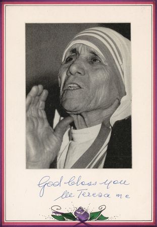 Lot #196 Mother Teresa Signature