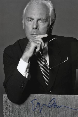 Lot #432 Giorgio Armani Signed Photograph