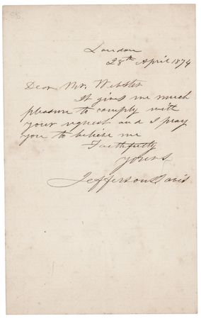 Lot #304 Jefferson Davis Autograph Letter Signed