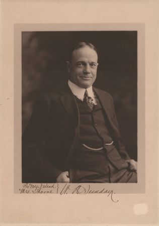 Lot #211 Billy Sunday Oversized Signed Photograph