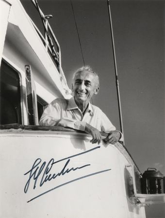 Lot #276 Jacques Cousteau Signed Photograph