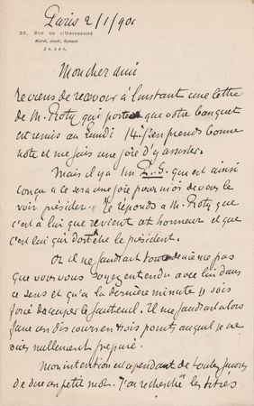 Lot #264 Georges Gilles de la Tourette Autograph