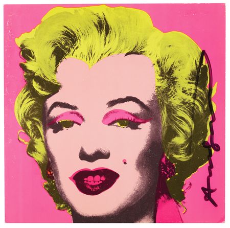 Lot #429. Andy Warhol Signed 'Marilyn Monroe' Retrospective Invitation Card