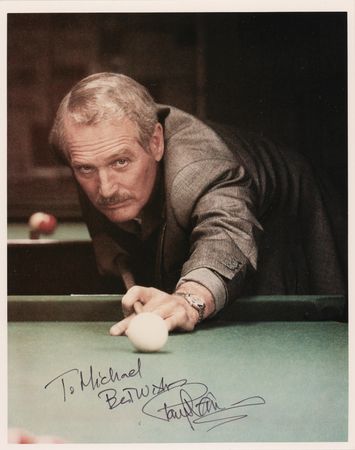 Lot #649. Paul Newman Signed Photograph as 'Fast Eddie' Felson