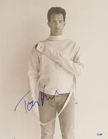 Lot #619 Tom Hanks Signed Oversized Photograph