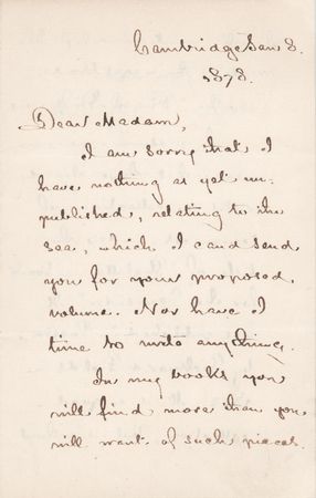 Lot #513 Henry Wadsworth Longfellow Autograph Letter Signed on 'Sea-Pieces' - Image 1