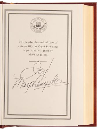 Lot #494 Maya Angelou Signed Book - I Know Why the Caged Bird Sings - Image 4