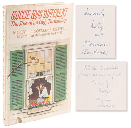 Lot #448 Norman Rockwell Twice-Signed Book -