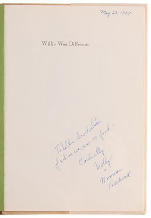 Lot #448 Norman Rockwell Twice-Signed Book - Willie Was Different - Image 2