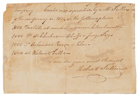 Lot #255 Robert Fulton Partial Autograph Document