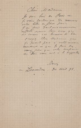 Lot #447 Pierre-Auguste Renoir Autograph Letter
