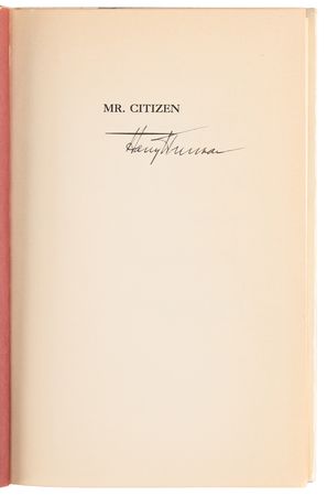 Lot #66 Harry S. Truman Signed Book - Mr. Citizen - Image 4