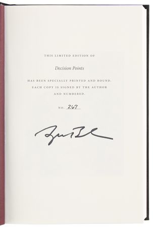 Lot #124 George W. Bush Signed Book - Decision Points (Limited Edition) - Image 3