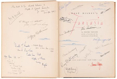 Lot #457 Disney Animators and Contributors Signed Book - Fantasia - Image 2