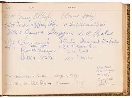 Lot #113 Ronald and Nancy Reagan Signed Guest Book - Image 3