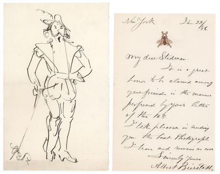 Lot #434 Albert Bierstadt (2) Signed Items -