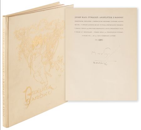 Lot #443 Alphonse Mucha Signed Book - Andelicek z