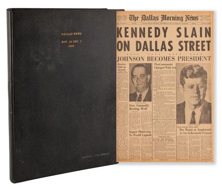Lot #86 Kennedy Assassination: Scrapbook of Dallas Newspapers from Late November 1963 - Image 1