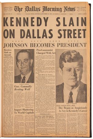 Lot #86 Kennedy Assassination: Scrapbook of Dallas Newspapers from Late November 1963 - Image 3