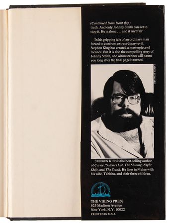 Lot #481 Stephen King Signed Book - The Dead Zone (First Edition) - Image 6