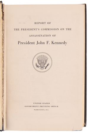 Lot #287 Kennedy Assassination: Warren Commission (7) Multi-Signed Book - From the Library of Dallas Mayor Earl Cabbel - Image 5