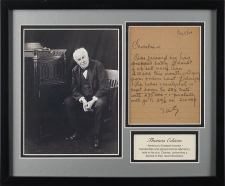 Lot #262 Thomas Edison Autograph Letter Signed -