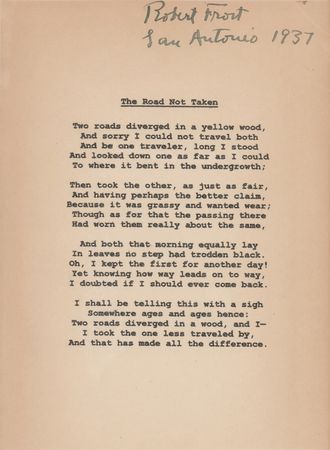 Lot #506 Robert Frost Signature
