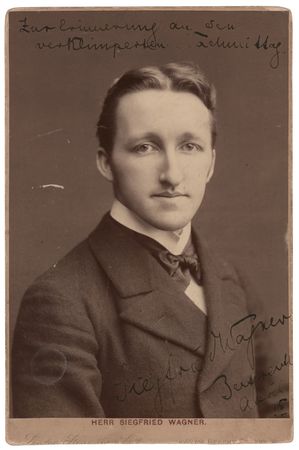 Lot #541 Siegfried Wagner Signed Photograph